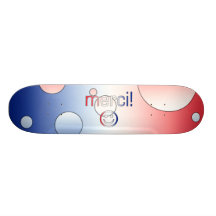 Franska gåvor: Tacka dig/Merci + Smiley face Anpassad Skate Board