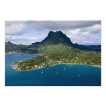 Franska Polynesia, Bora Bora. Antennen beskådar av Fotografi