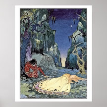 Franska sagor: Violette och Ourson sova Affischer