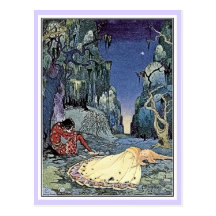 Franska sagor: Violette och Ourson sova Vykort