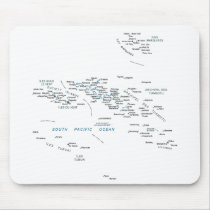 Franskan Polynesia kartlägger Mousepad