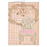 FranskBrocante Royale Rosa de la Drottning Vara or Hälsningskort