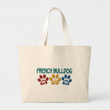 FRANSKT tryck 1 för BULLDOGGmammatass Tote Bag