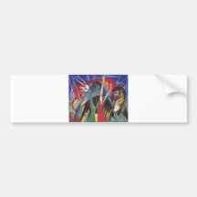 Franz Marc - Fabeltiere mig hästabstrakt 1913 Bildekal