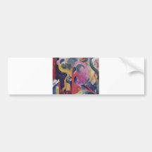 Franz Marc - sammansättning III 1914 kanfasabstrak Bildekaler