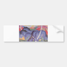 Franz Marc - stor Equine blåtthästkanfas 1911 Bildekaler