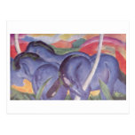 Franz Marc - stor Equine blåtthästkanfas 1911 Vykort