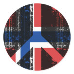 Fred i Norge Runda Klistermärken
