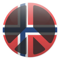 Fred i Norge Runda Klistermärken