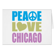 Fredkärlek Chicago Hälsningskort