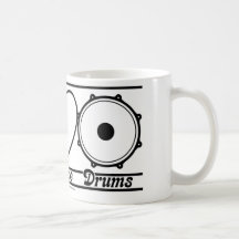 Fredkärlek och trummar kaffe mugg