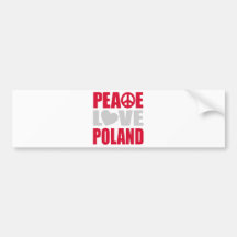Fredkärlek Polen Bildekal
