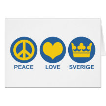 Fredkärlek Sverige Hälsnings Kort