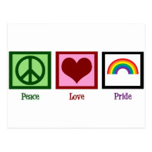 Fredkärlekgay pride vykort