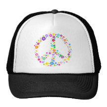 Fredstecken av blommor trucker keps