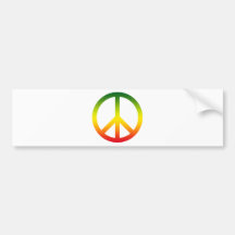 Fredsymbol Rasta Bildekal