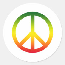 Fredsymbol Rasta Klistermärken
