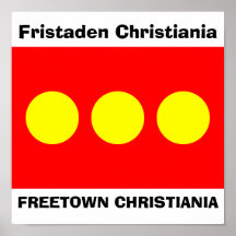 Freetown Christiania flagga Affisch