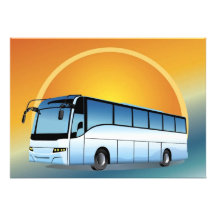 FreeVector-Bussen transport reser att turnera Anpassade Inbjudan