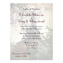 French Wedding Eiffel Tower Theme Personalized Invitations