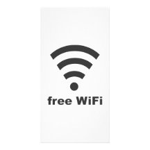 FRI ADVERTIZING för INTERNET för WIFI-vektorDATOR Hälsningskort Med Foto