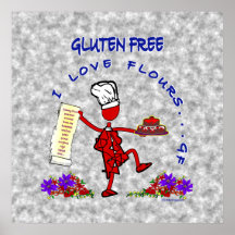 Fri Gluten älskar jag mjöl Affischer