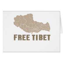 FRIA TIBET/TIBETAN FRIHET HÄLSNINGSKORT