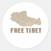 FRIA TIBET/TIBETAN FRIHET RUNDA KLISTERMÄRKEN