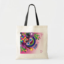 Fria underbara färgrika bakgrundsvektordiagram tote bag