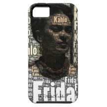 Frida Kahlo bokstäverporträtt iPhone 5 Case-Mate Fodraler