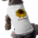 Fridfull solros t-shirt för husdjur
