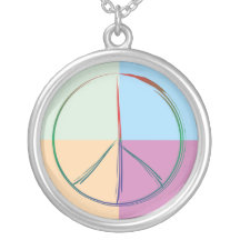 Friedenssymbol peace symbol halskette