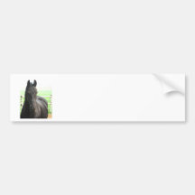 Friesianhästbildekal