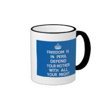 Frihet är i risk kaffe koppar