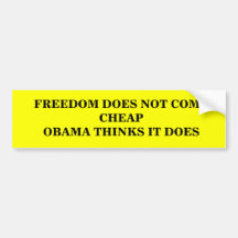 FRIHET KOMMER INTE CHEAPOBAMA-FUNDERARE SOM DEN GÖ BILDEKALER