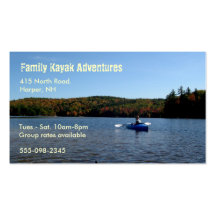 Fritids- Kayaking visitkort