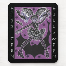 Fröcken tonåring Halloween mousepadsvart Mus Matta