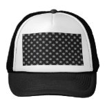 frodiga grå färgblommor på retro svart yta baseball hat