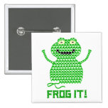 Frog It! Vector Crochet Frog Pins