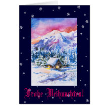 Frohe Weihnachten! Hälsningskort
