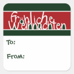 Frohliche Weihnachten juletiketter Klistermärken
