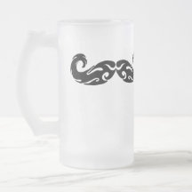 Frostad mugg för stam- mustaschdesign