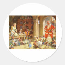 Fru Claus & Santas älvor som bakar julkakor Klistermärke