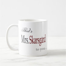 "Fru Skarsgard" kaffemugg