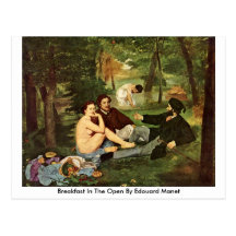 Frukost i det öppet av Edouard Manet Vykort
