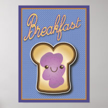 Frukostrostat bröd posters
