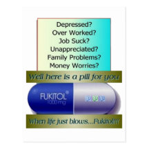 Fukitol jobb suger, överansträngt, inga bekymmer, vykort