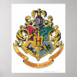 Full färg för Hogwarts vapensköld Affisch