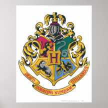 Full färg för Hogwarts vapensköld Affisch