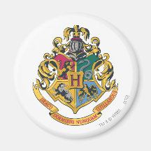 Full färg för Hogwarts vapensköld Kylskåpsnagnet